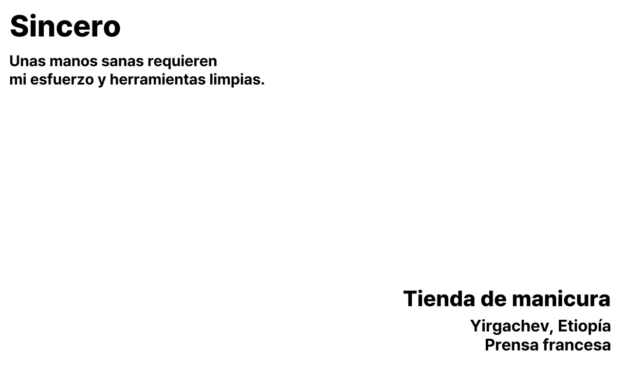 Diseño informativo y promocional con textos sencillos