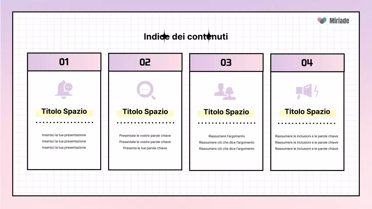 Un semplice piano di allenamento con un gradiente viola