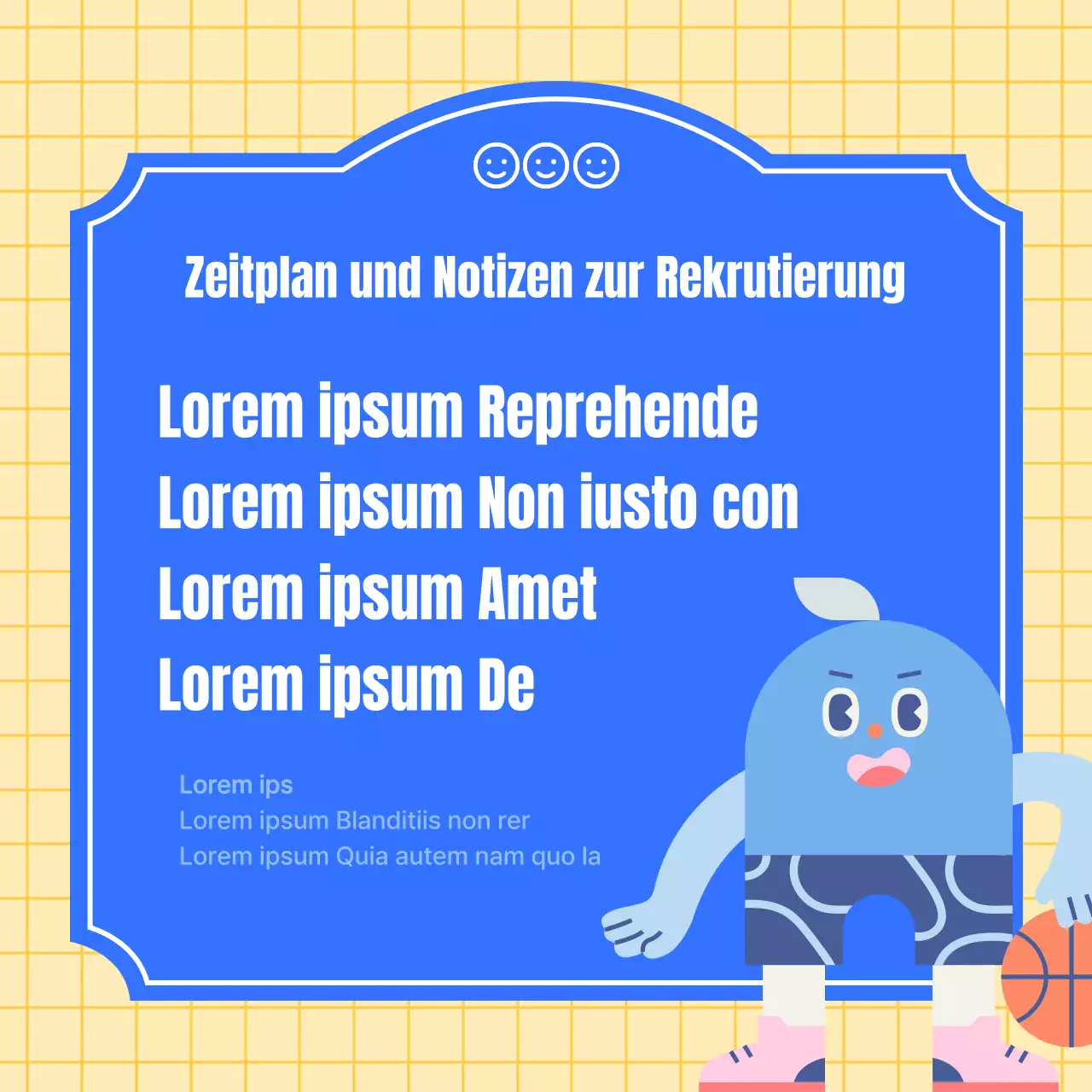 Werbung für einen kitschigen gelb-blauen Kindersportverein