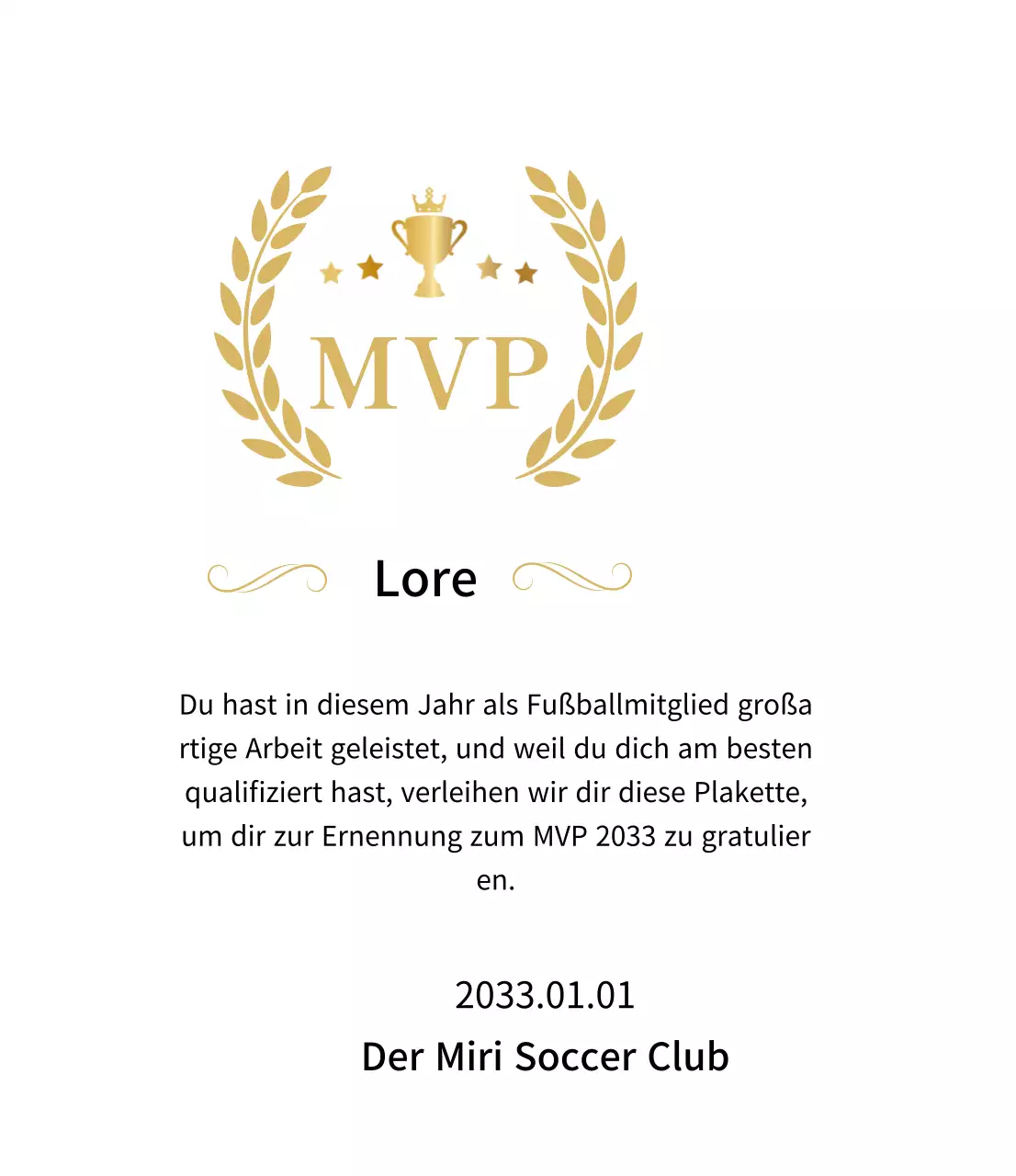 Luxuriöse Meisterschaftsplaketten mit goldenen Lorbeeren und Trophäen
