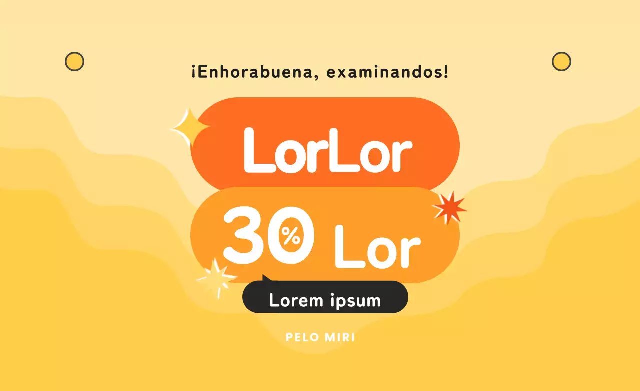 Diseñar un evento estudiantil con fondo amarillo degradado