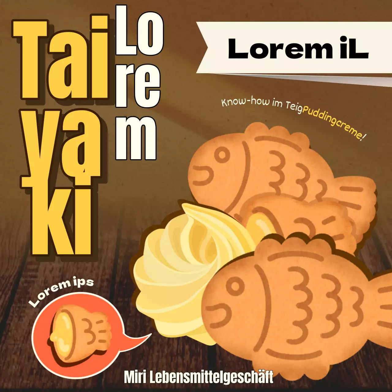  Werben Sie für den gelben, süßen Wintersnack taiyaki