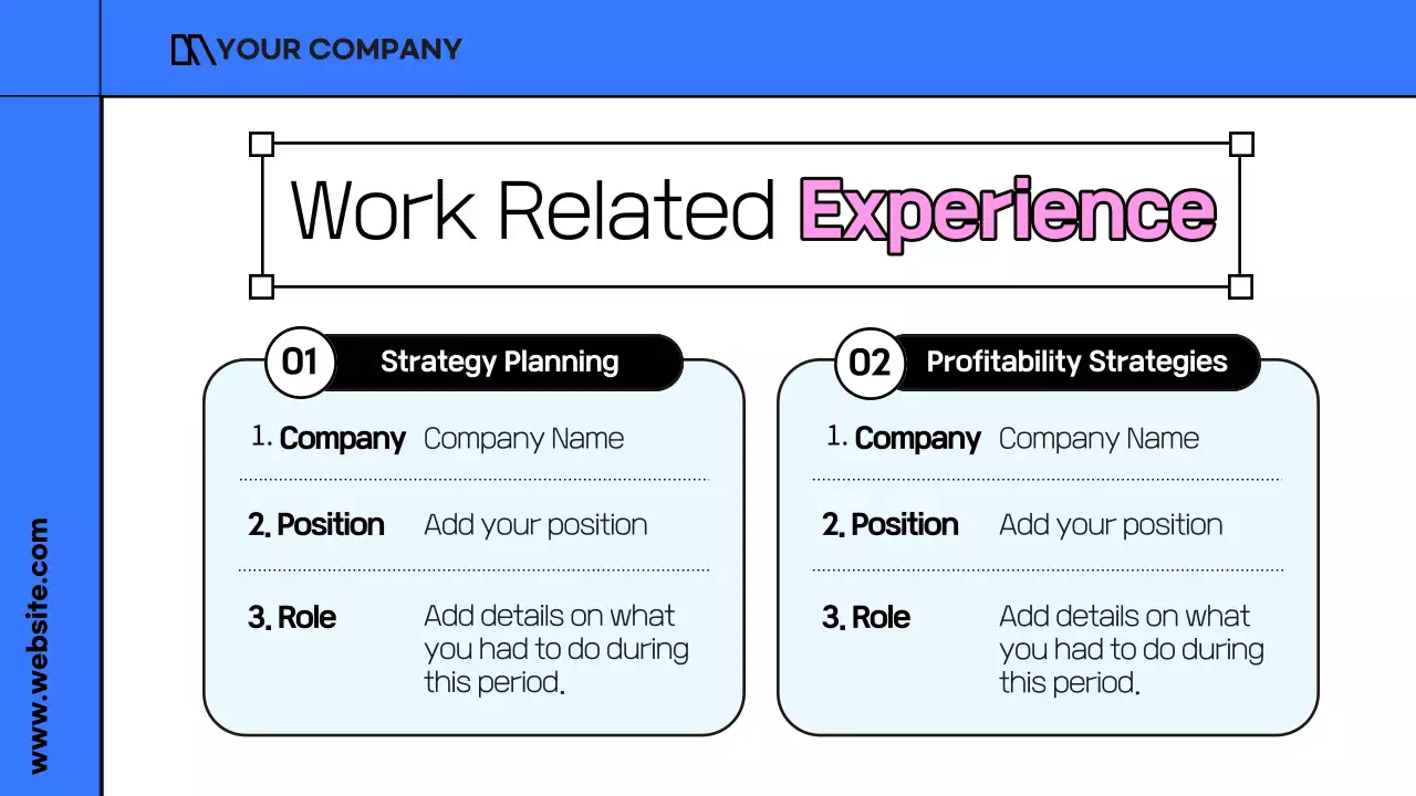 블루 모던 직원 소개 프레젠테이션