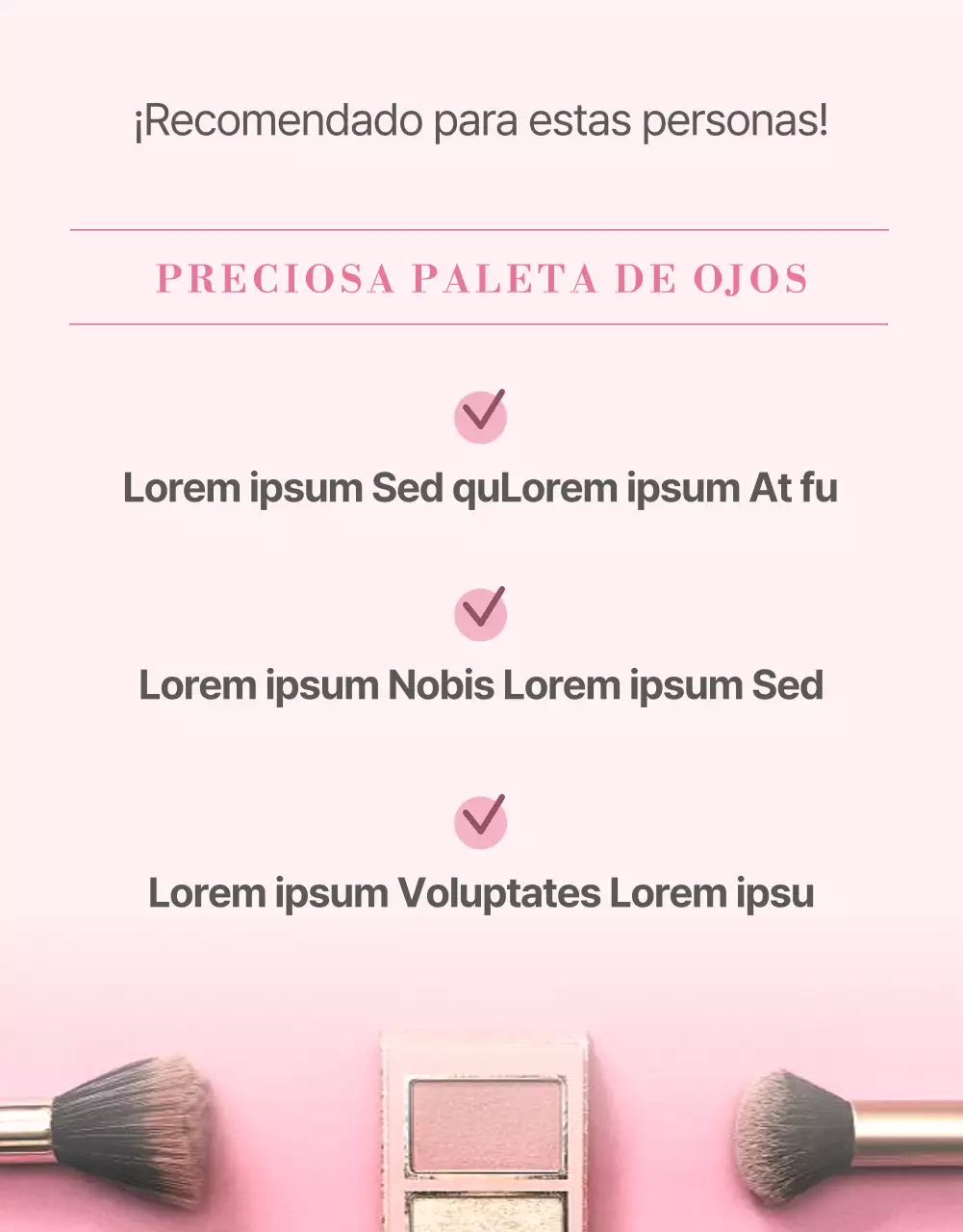 Promover los cosméticos en modernos tonos de rosa