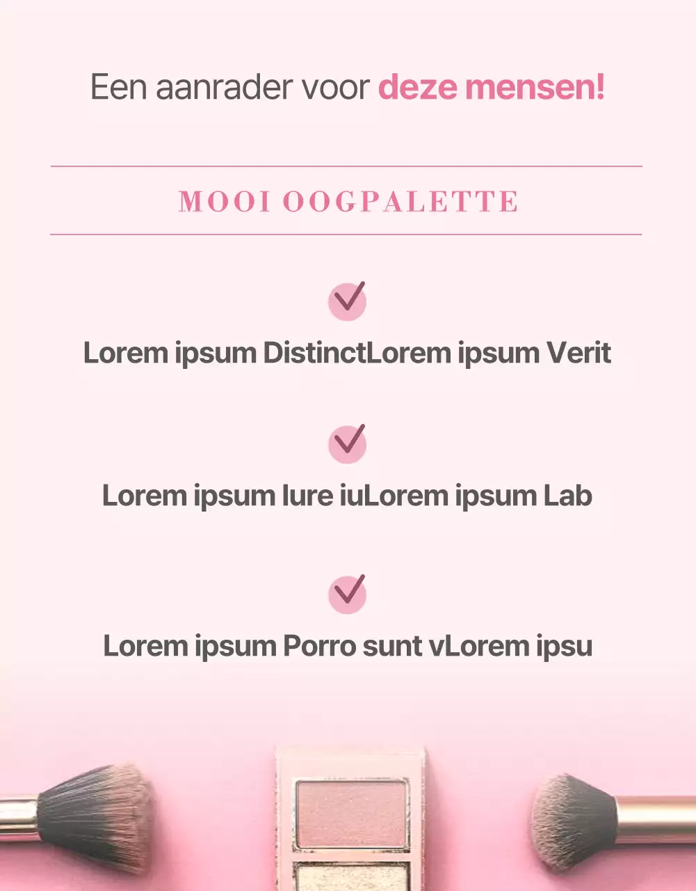 Promoot cosmetica in moderne roze tinten