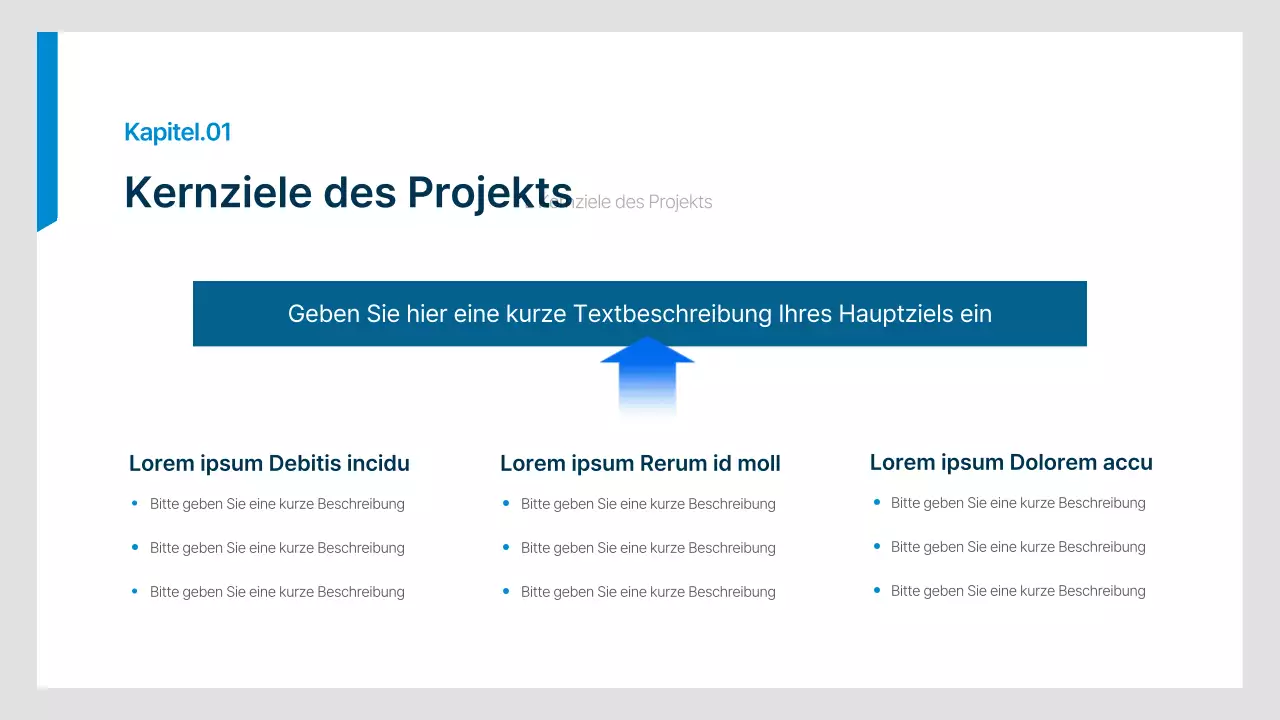 Einfacher Businessplan für Büroangestellte in Marine und Blau