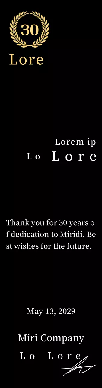 Plakat layanan panjang perusahaan dengan simbol pohon salam