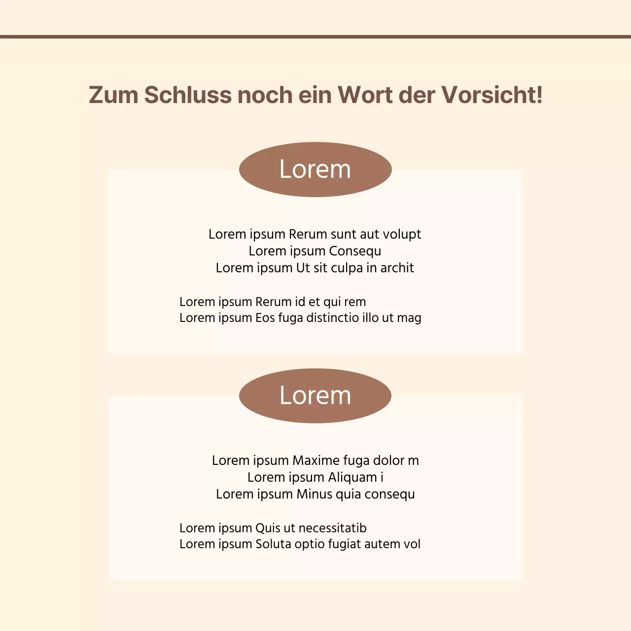 Benutzerhandbuch für ein einfaches Zentrum mit elfenbeinfarbenem Hintergrund