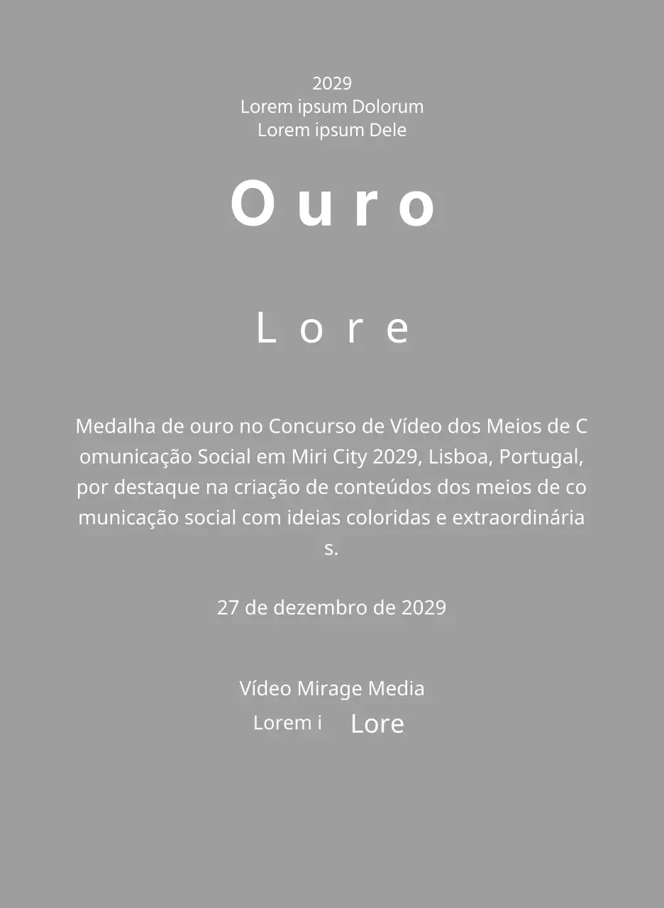 Placas vencedoras para um conceito de prémio de concurso elegante