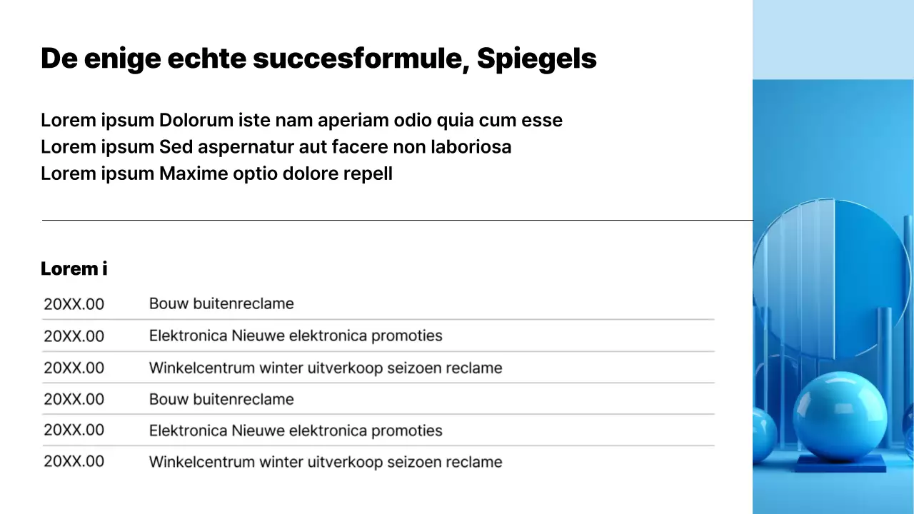 Voorstel voor moderne reclamemedia in lichtblauw