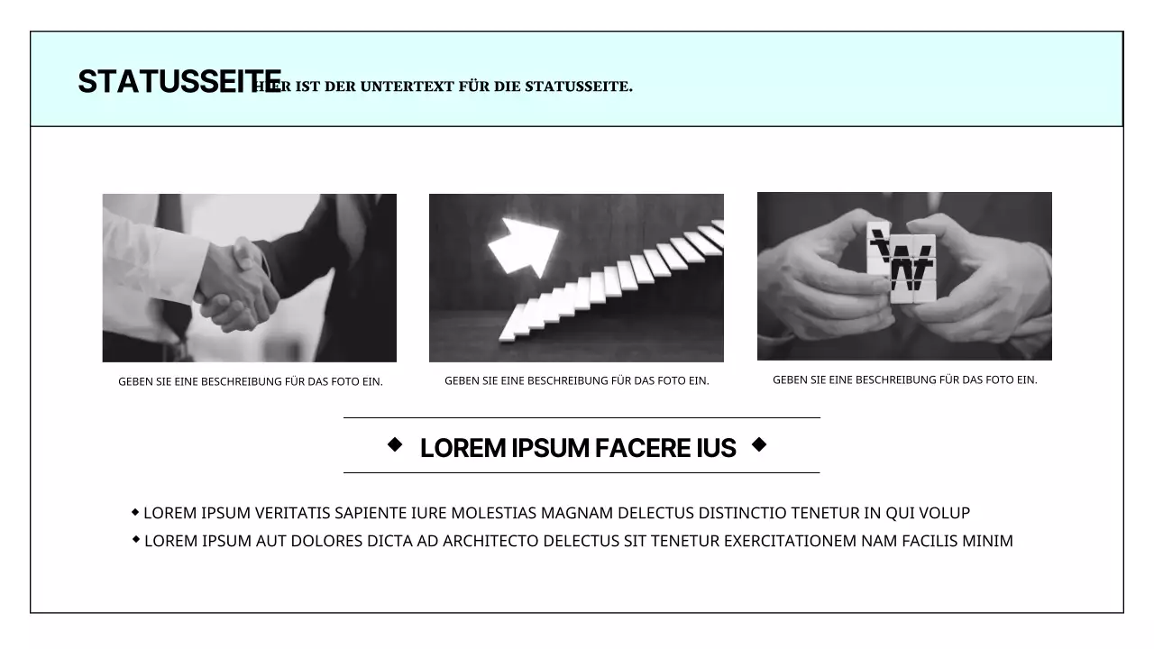 Ein einfacher druckbarer Bericht in Hellblau und Chartreuse