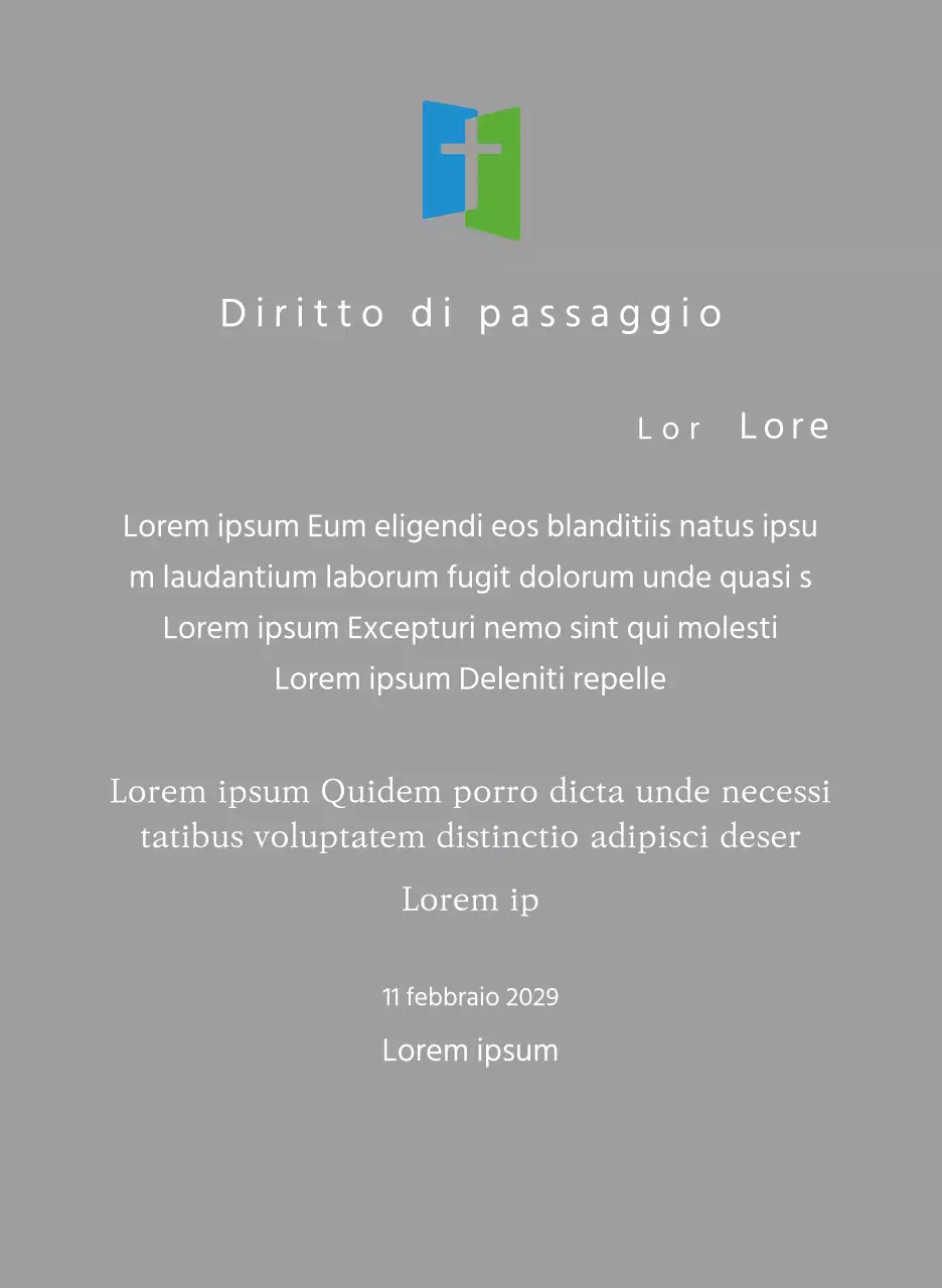 Concetto di targa con logo della chiesa