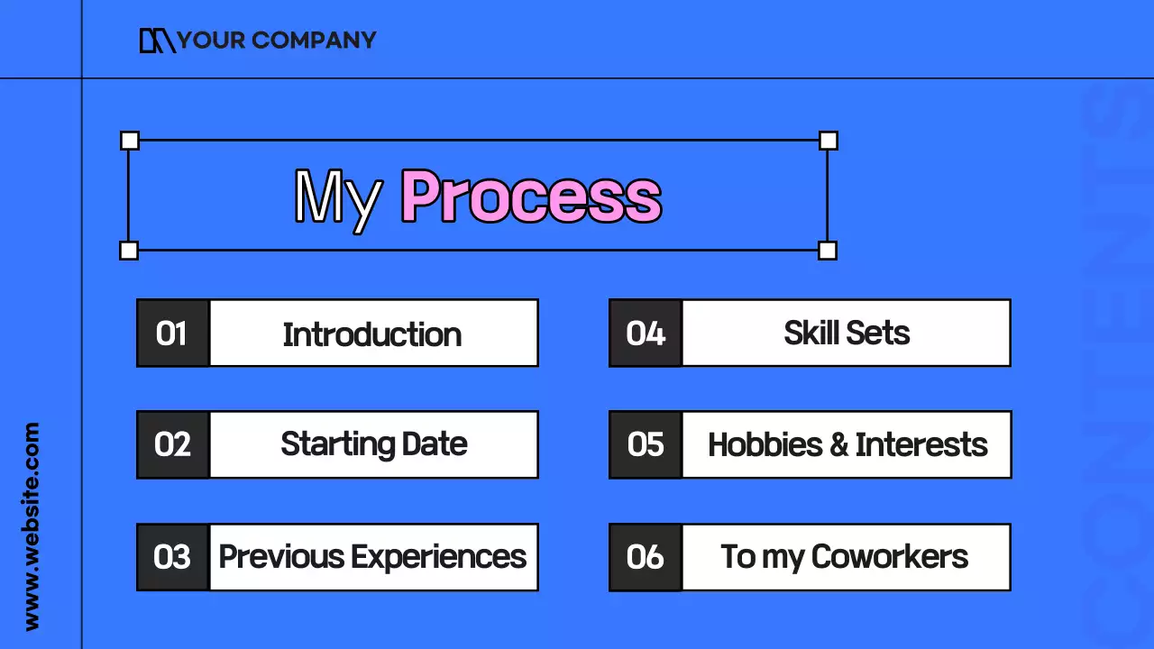 블루 모던 직원 소개 프레젠테이션
