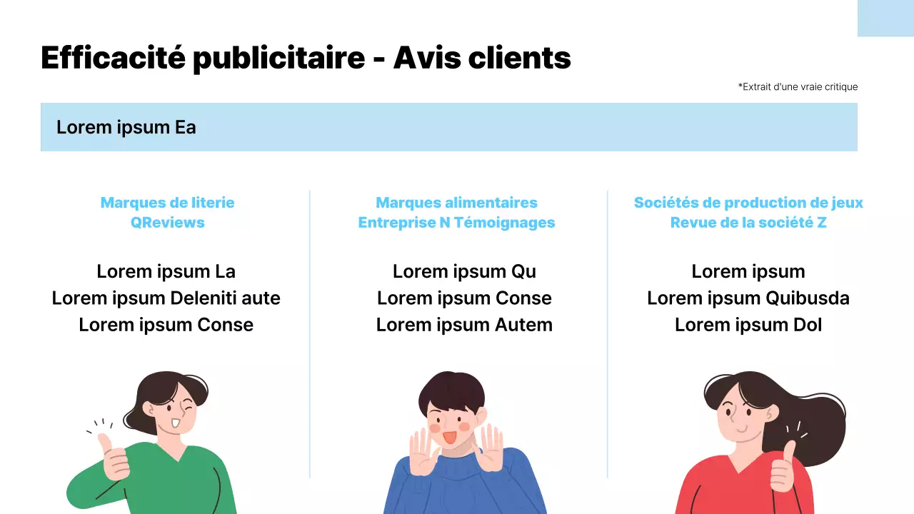 Proposition moderne d'un média publicitaire en bleu clair