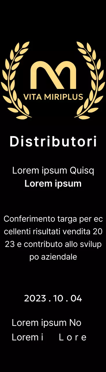 Targa di merito con logo del marchio e corona d'alloro nel concetto di Outstanding Dealer Award.