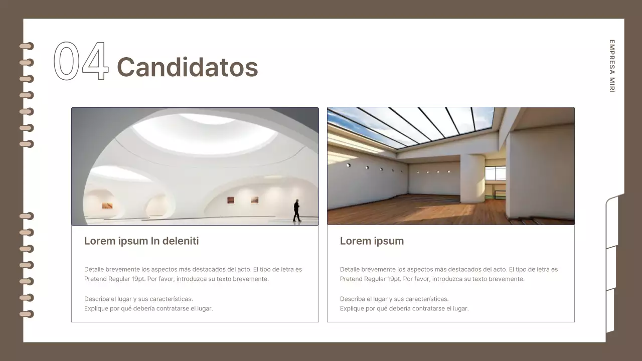 Planificador de eventos sencillo y de marca en marrón