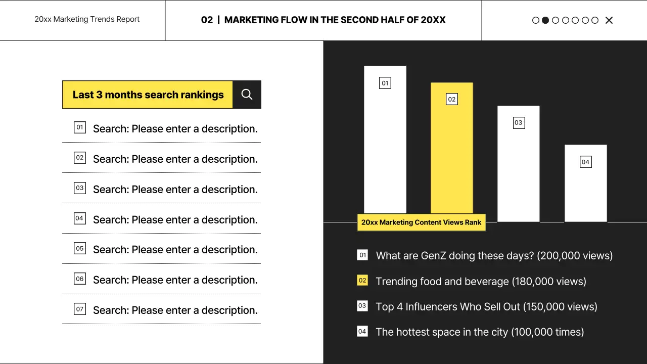 검정색의 트렌드한 마케팅 보고서