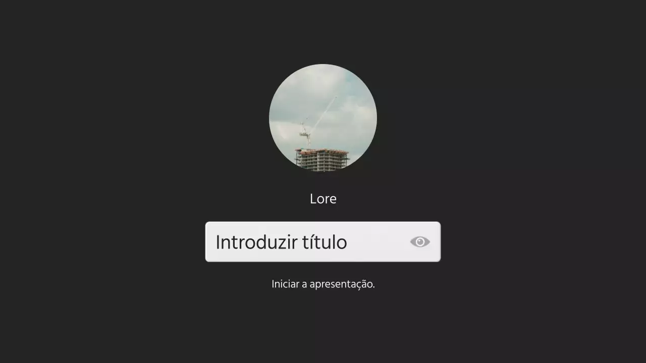 Proposta de IU moderna para ambiente de trabalho em preto