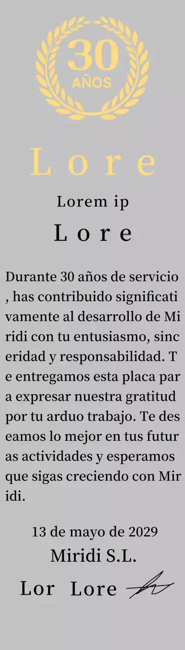 Concepto de placa de antigüedad con símbolo de laurel