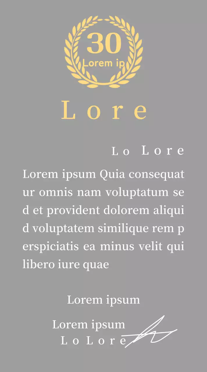 Firmenjubiläumsplakette mit Lorbeersymbol Konzept