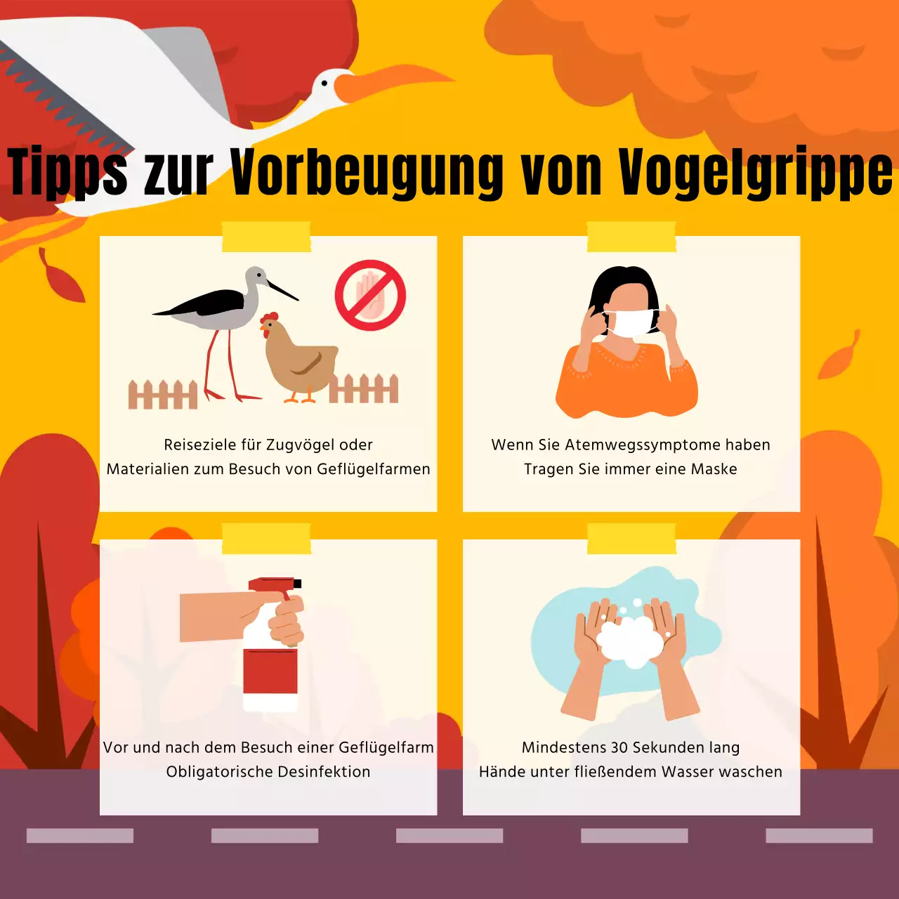 Ein Leitfaden für die Sicherheit von Wildtieren in Orange und Gelb