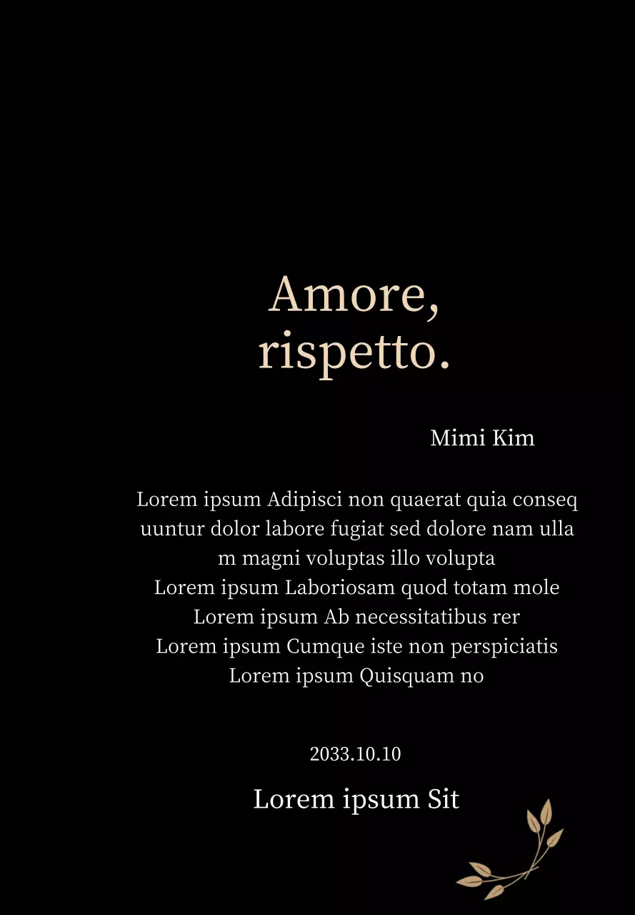 Targa di ringraziamento di classe con oro e foglie