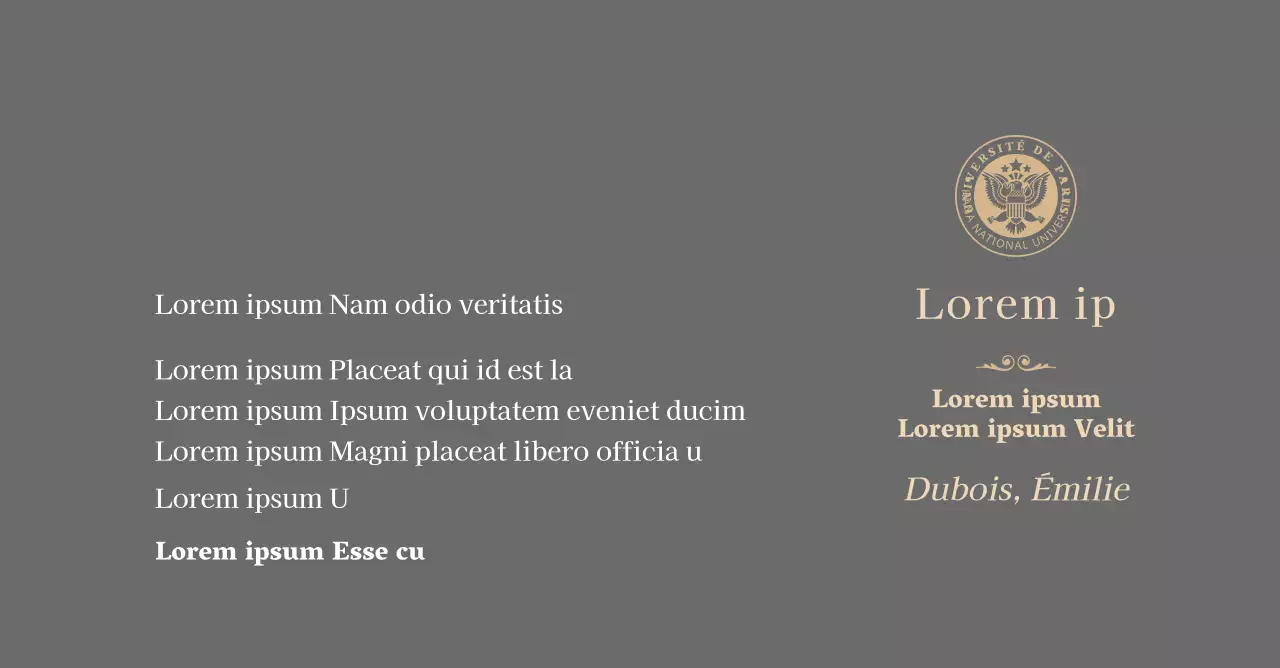 Plaque de diplôme luxueuse avec logo de l'école et bordure dorée