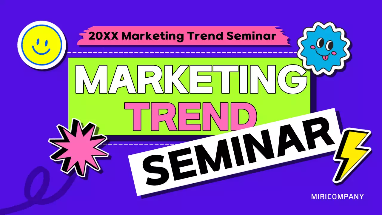 Colorful Trendy Marketing Schedule Presentation