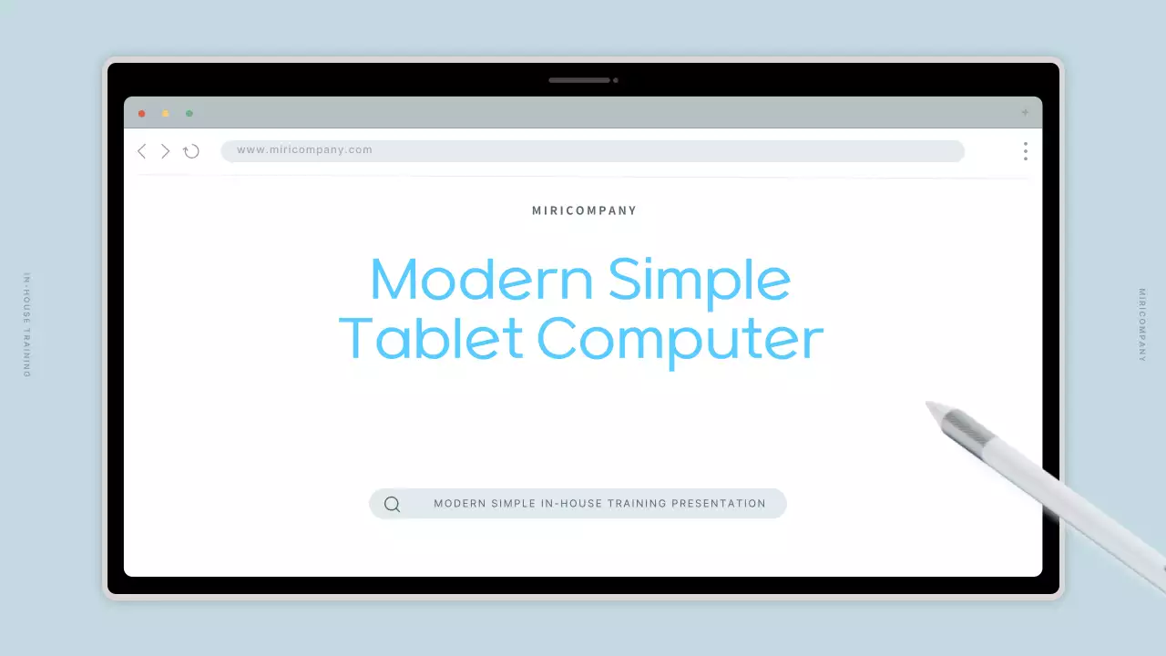 블루 모던 태블릿 프레젠테이션