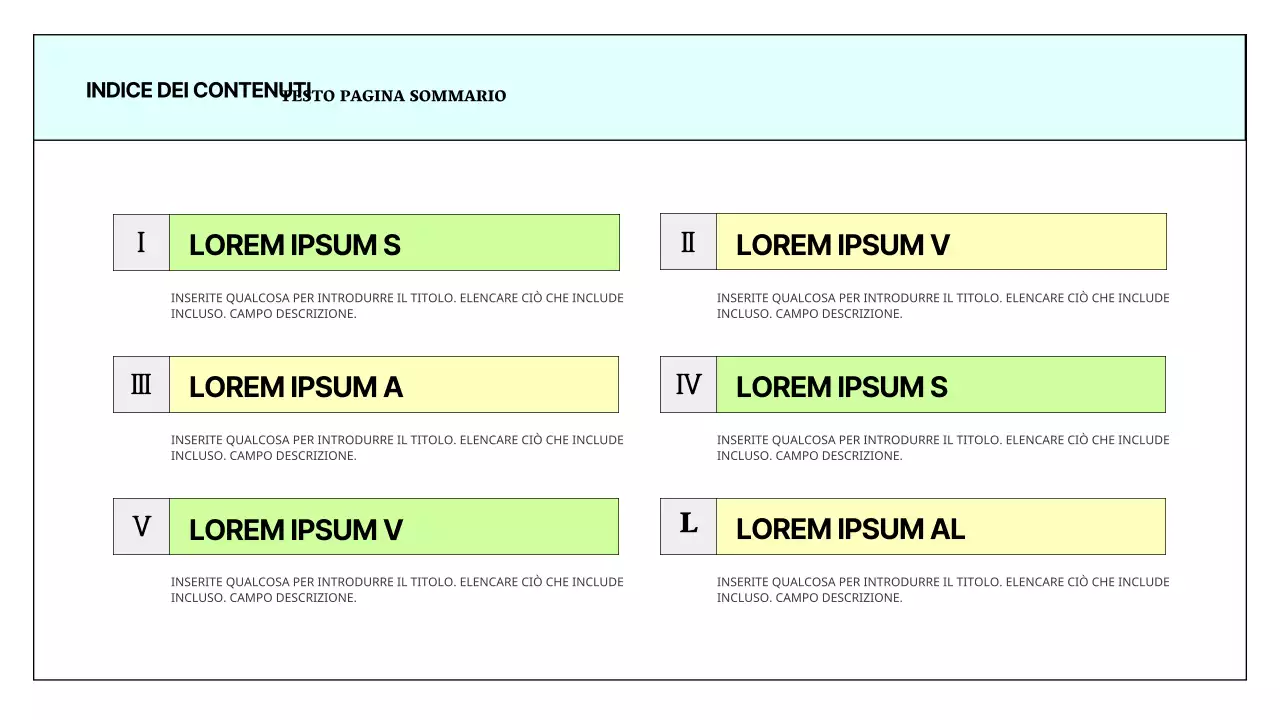 Un semplice report stampabile in azzurro e chartreuse