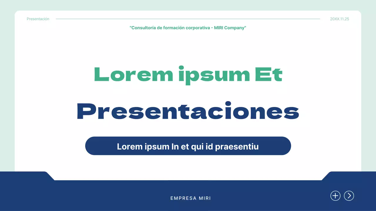 Plan de lecciones de consultoría de formación empresarial sencilla de Blue and Mint