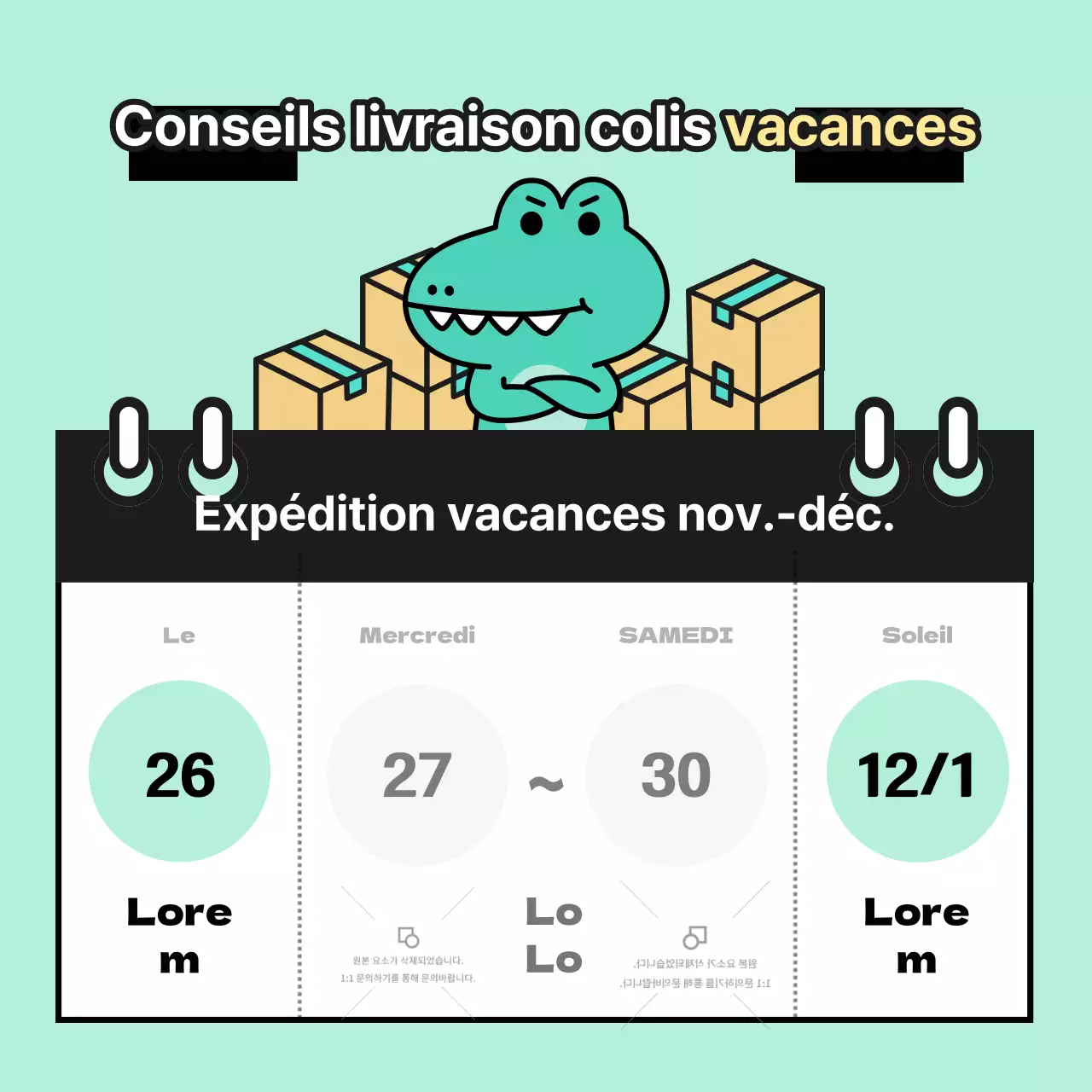 Annonces d'Argo, un personnage kitsch sur fond de menthe