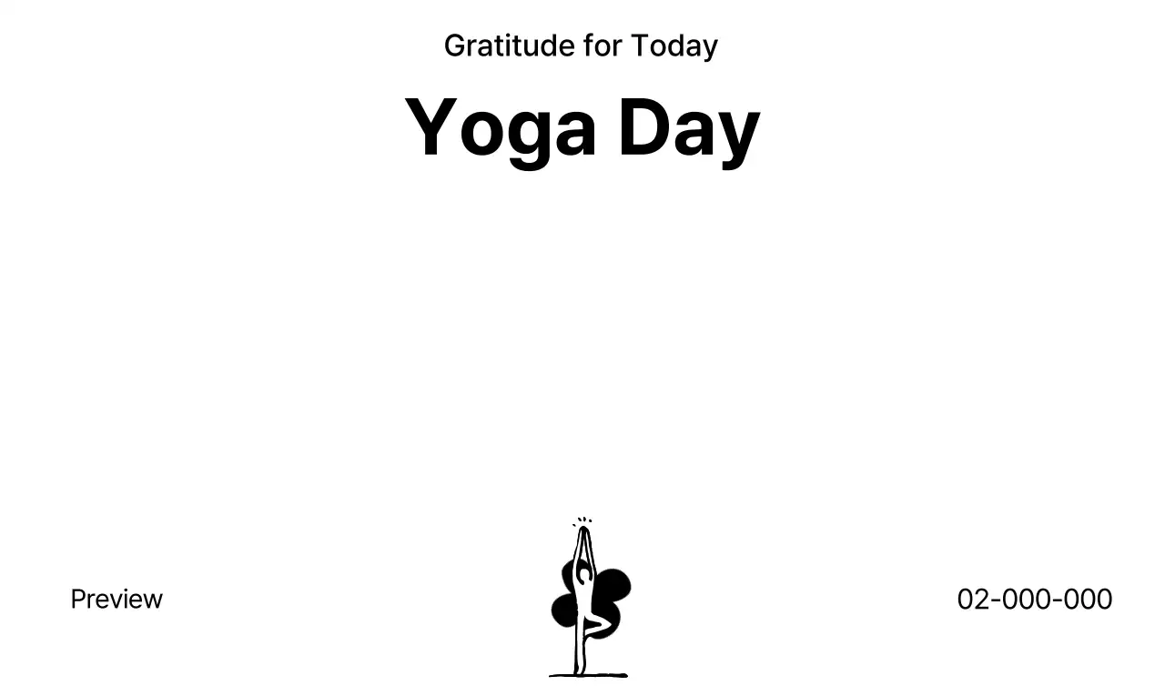 Desain promosi yoga dengan ilustrasi yoga berpasir