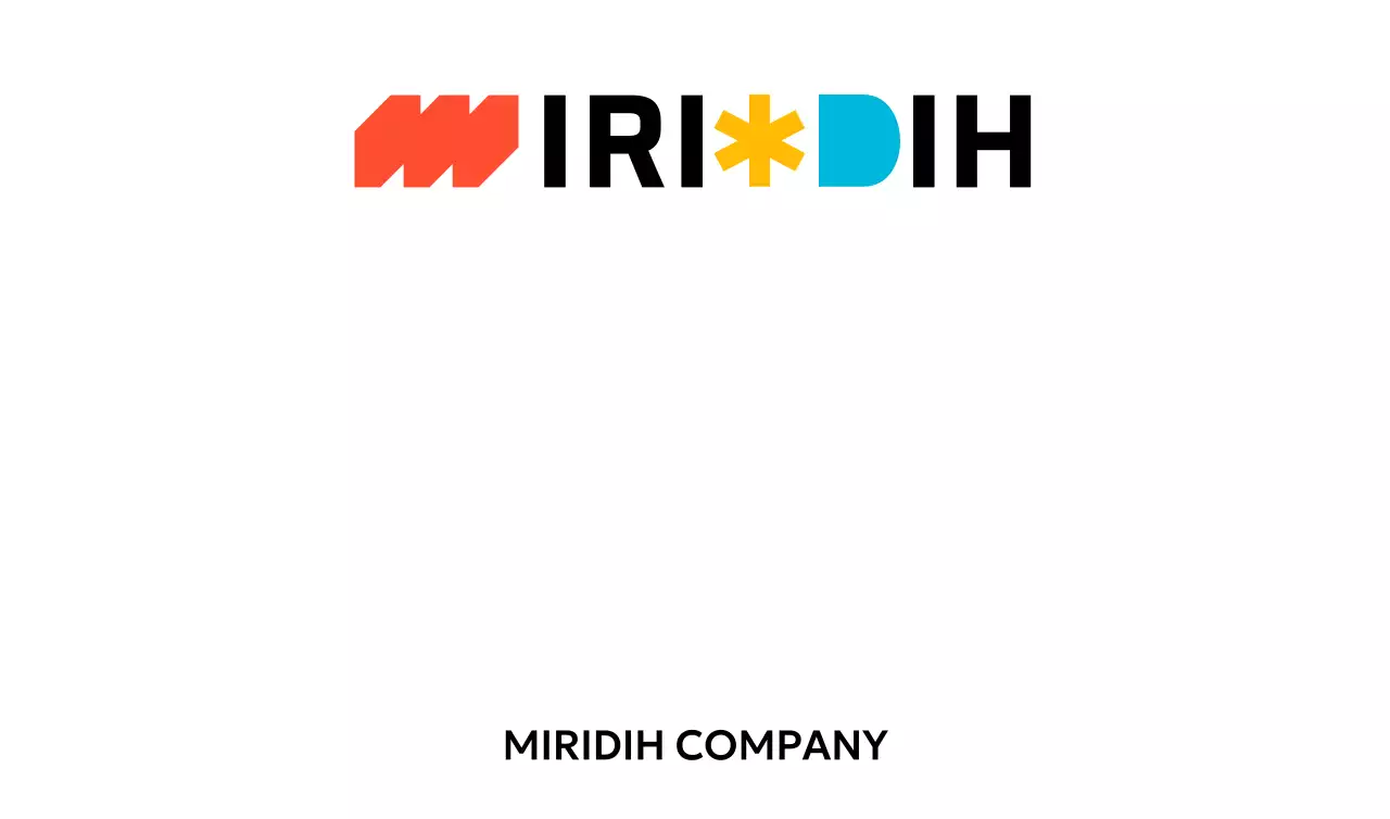 Company promotional design with a pop of color