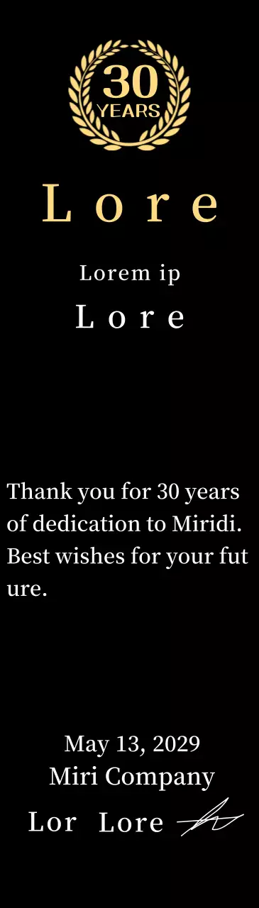 Plakat layanan panjang perusahaan dengan simbol pohon salam