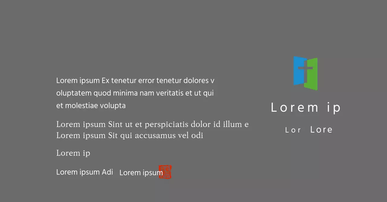 Concetto di targa con logo della chiesa