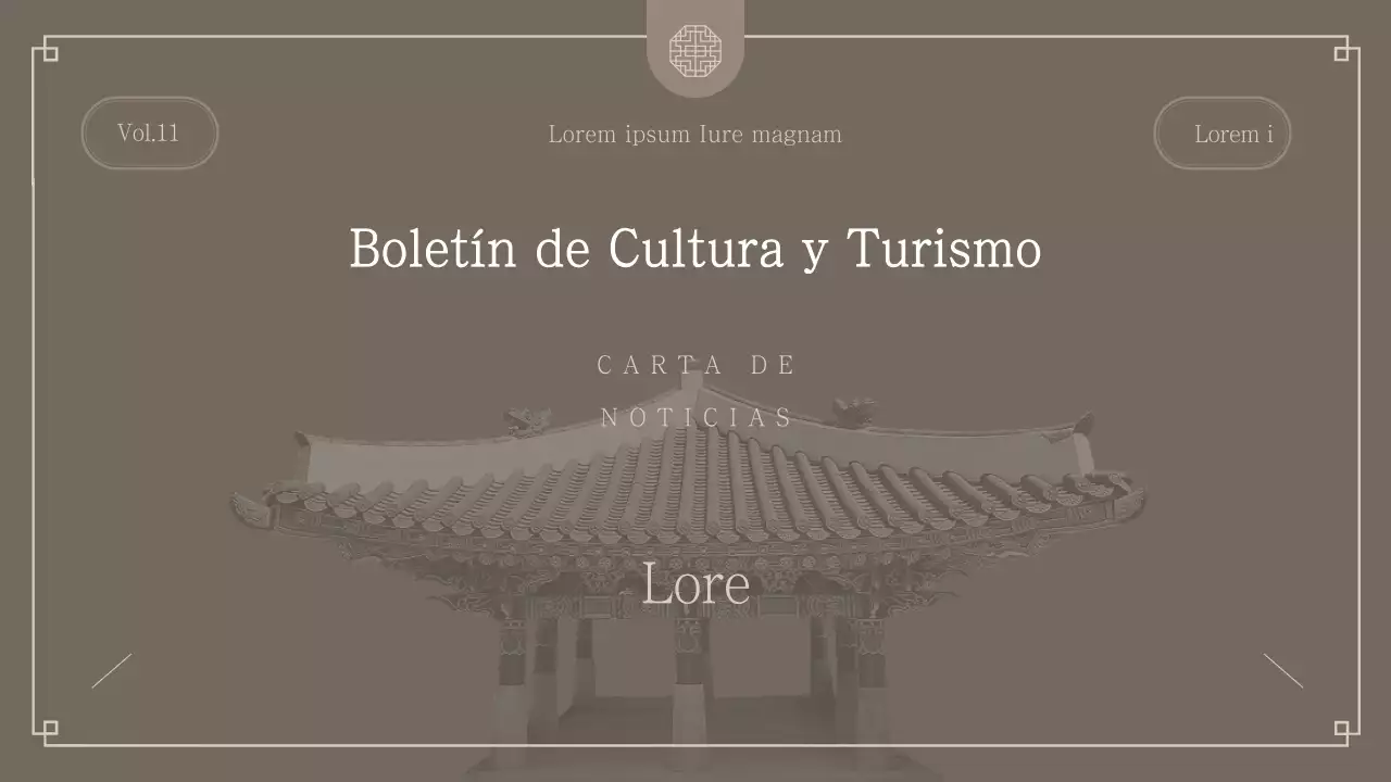 Revista marrón y sencilla de cultura y turismo