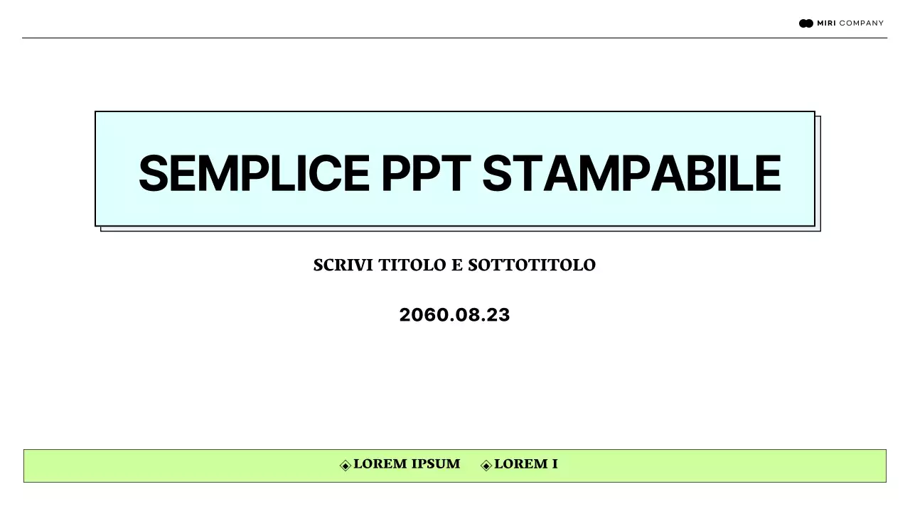 Un semplice report stampabile in azzurro e chartreuse