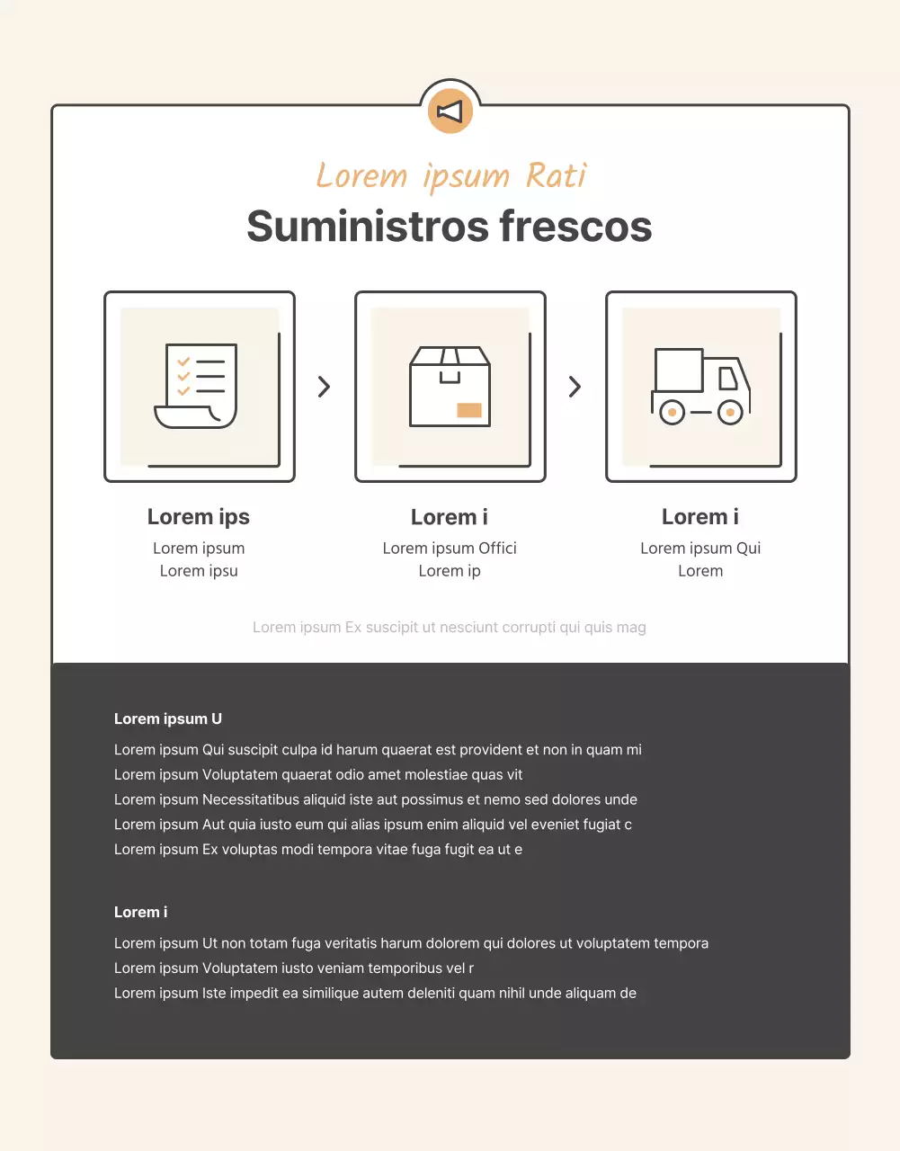 Promover la venta de un cuello básico de ganchillo naranja y beige