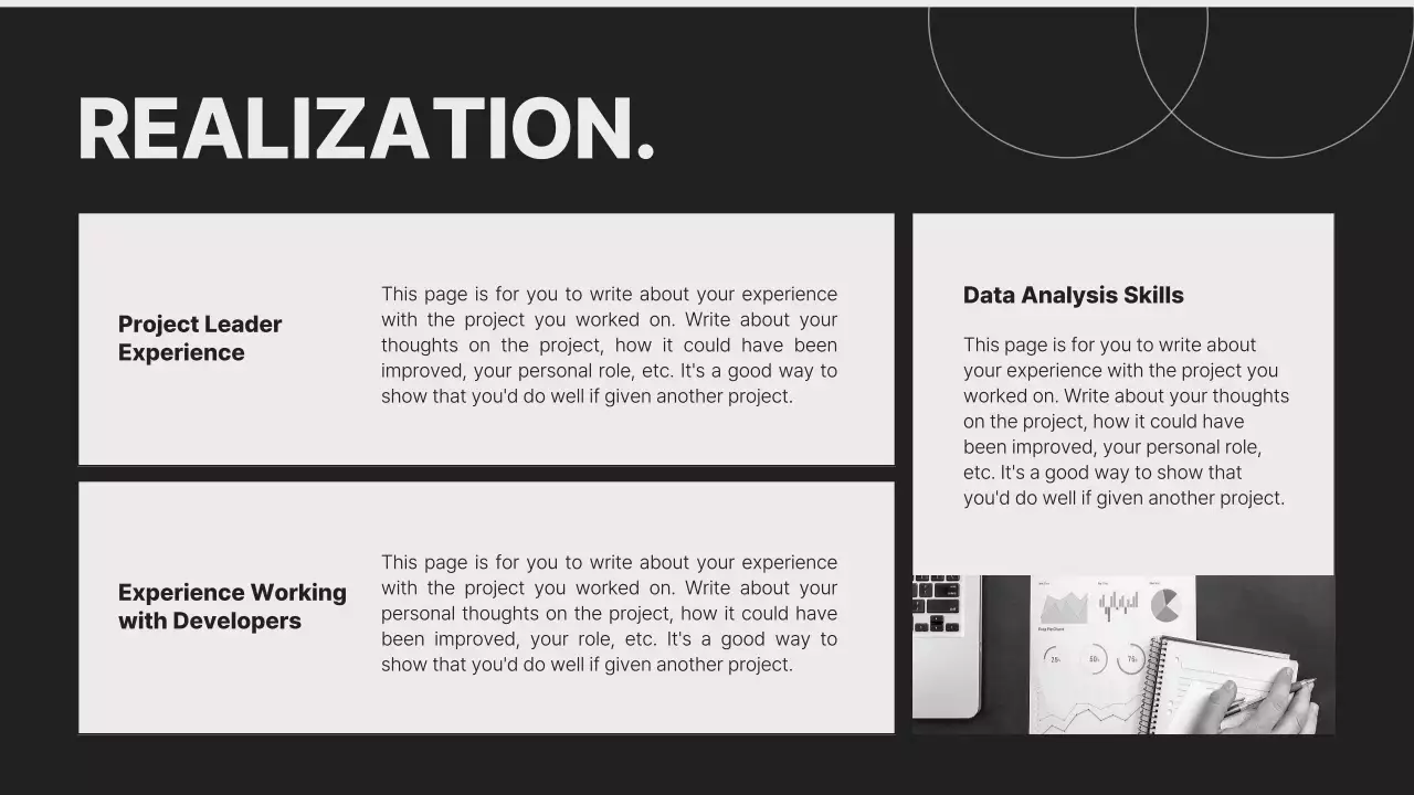 블랙 모던 커리어 포트폴리오 프레젠테이션