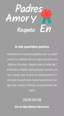 Caligrafía del Día de la Madre con ilustración de clavel rojo