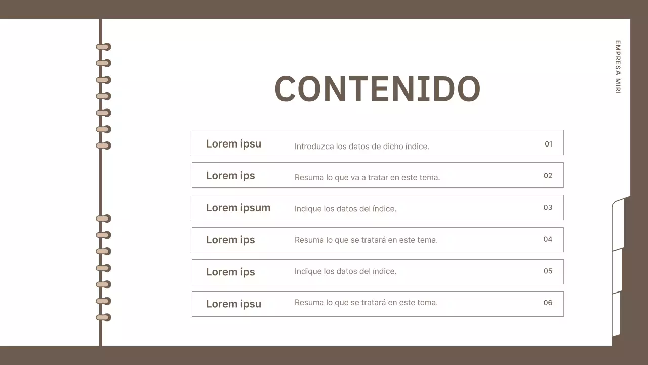 Planificador de eventos sencillo y de marca en marrón