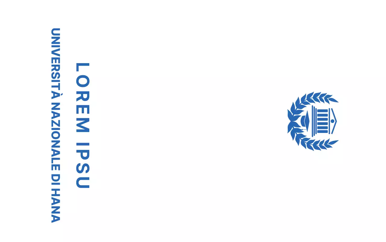 Articoli promozionali scolastici in blu con alloro e logo dell'edificio scolastico