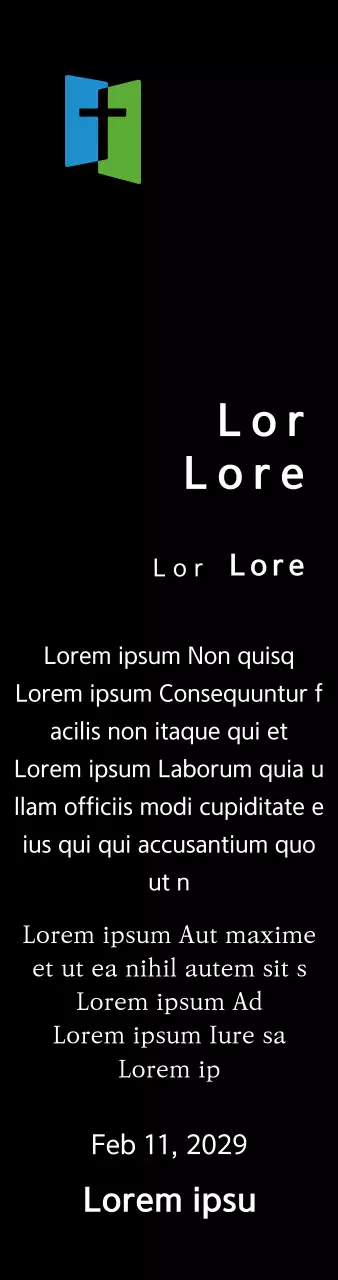 Plakat promosi ucapan selamat dengan font serif yang berkelas