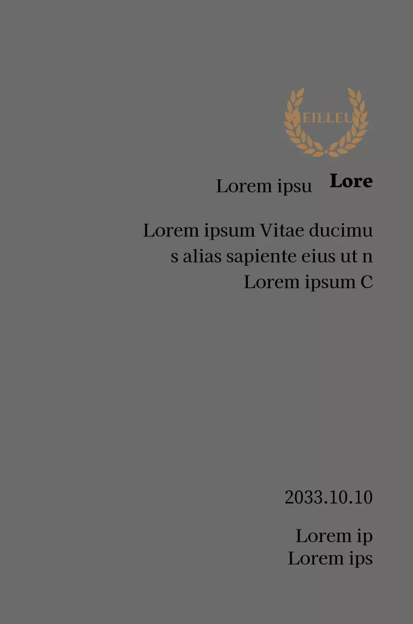 Plaque de remerciement luxueuse avec lauriers et cachet en or