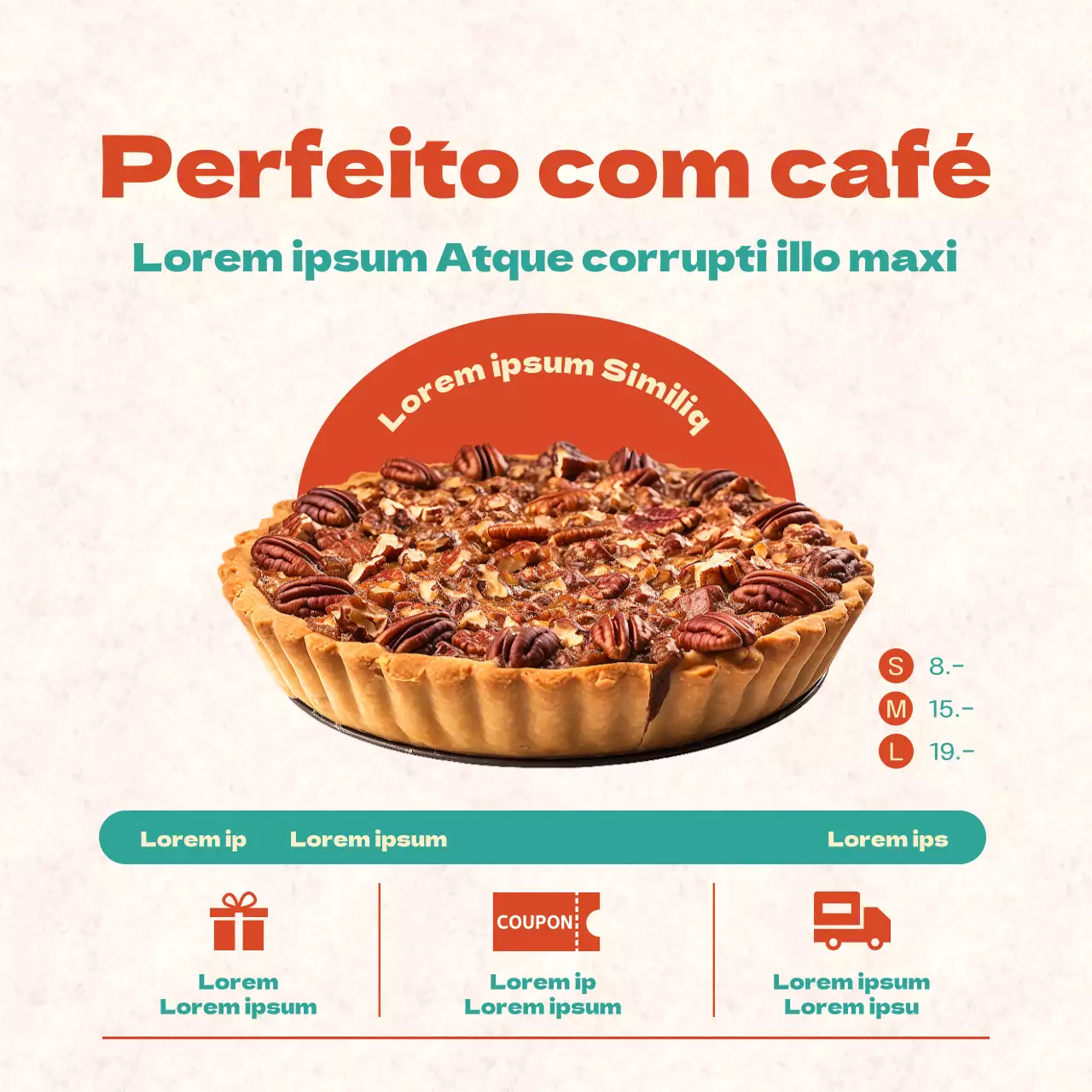 Promover um menu de sobremesas de férias vintage, vermelho e menta