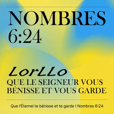 Poster de versets bibliques chrétiens simples en jaune et bleu clair