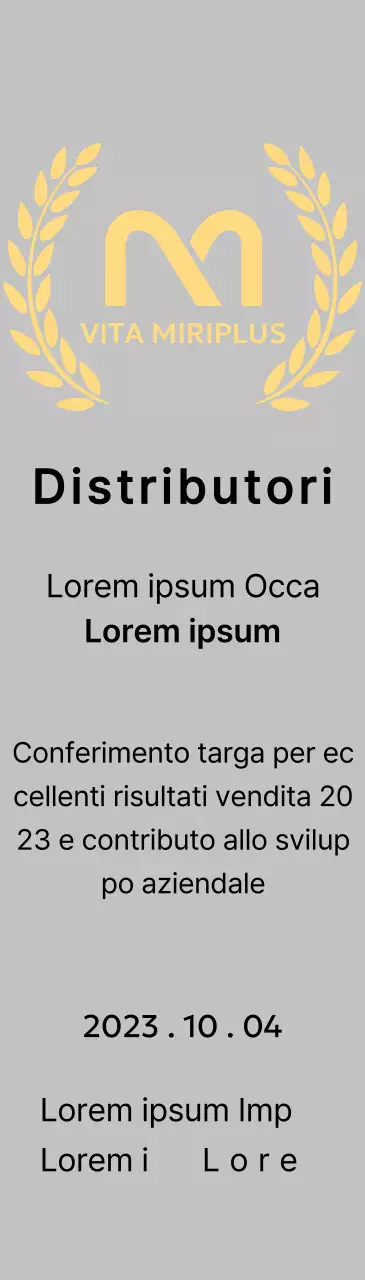 Targa di merito con logo del marchio e corona d'alloro nel concetto di Outstanding Dealer Award.