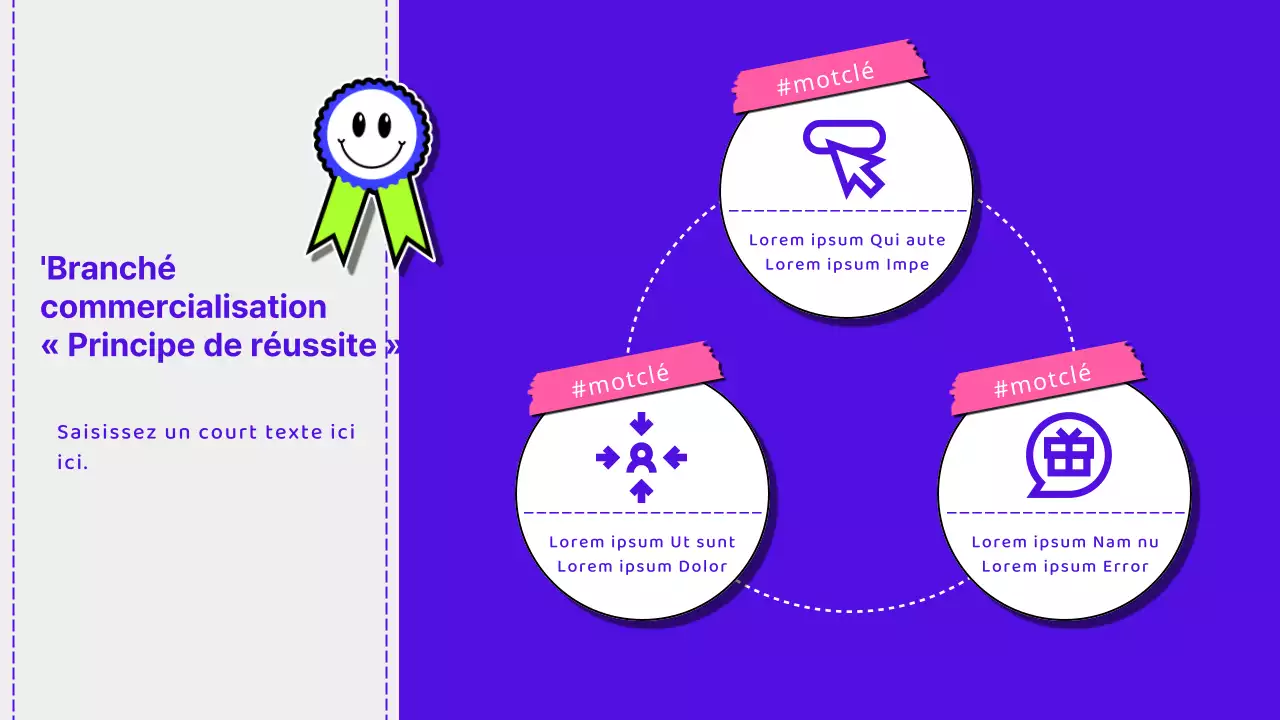 Matériel de formation pour les séminaires de marketing en néon et kitsch