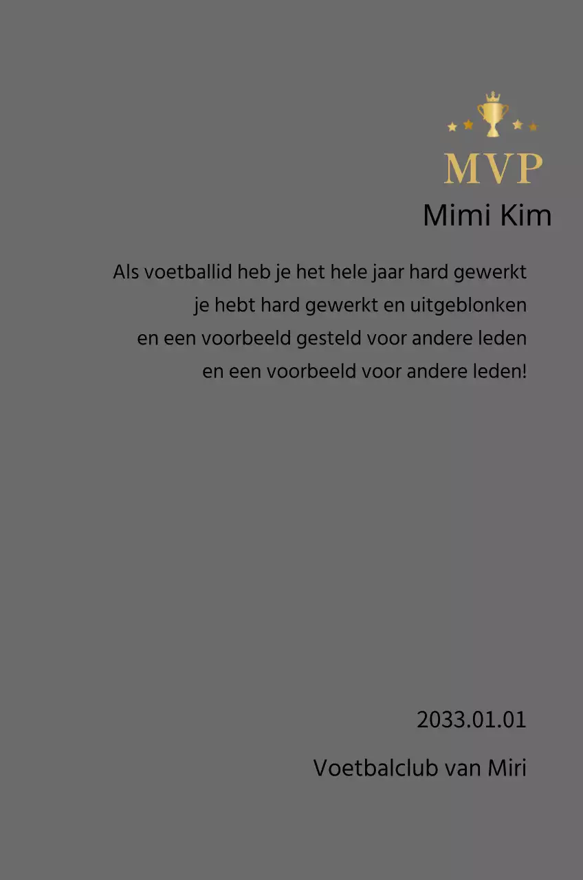 Luxe kampioenschapsborden met gouden lauweren en trofeeën